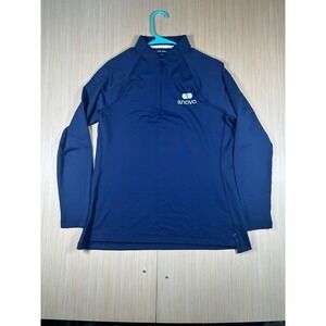 Peter Millar‎ Top Womens Large Blue Stretch Anova 1/4 Zip UPF 50+ Sun Protection